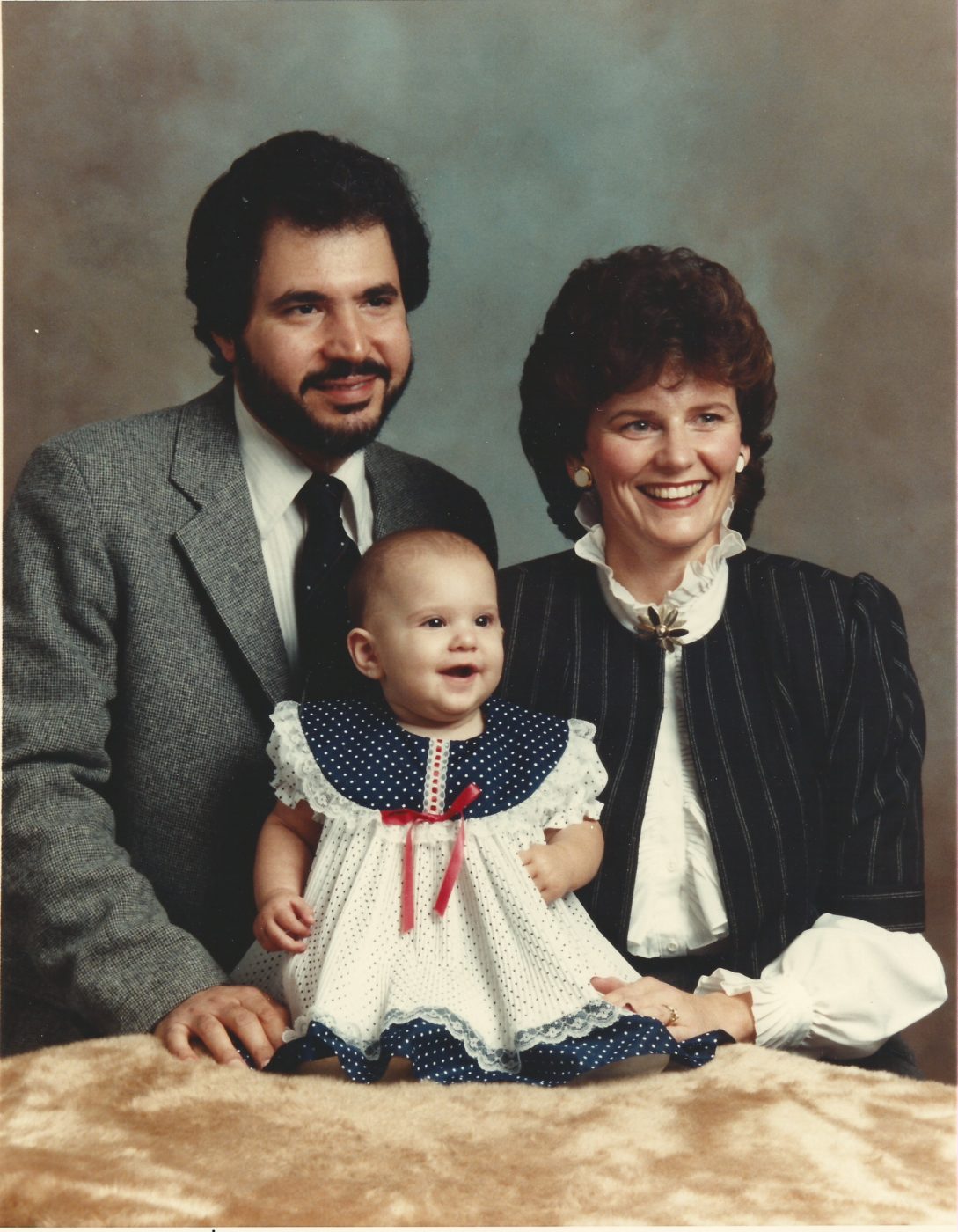 Dad, Mom, daughter 80's image
