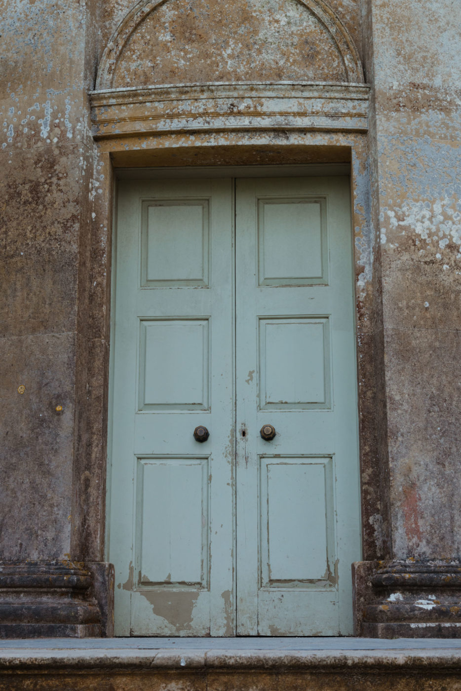 door in front of Pantheon of Stourhead National Trust
